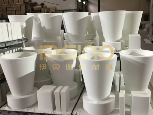 Ống gốm nhôm hình nón cho bùn và đường ống bùn bùn khai thác bùn đường ống vận chuyển bùn được lót bằng lớp lót gốm nhôm